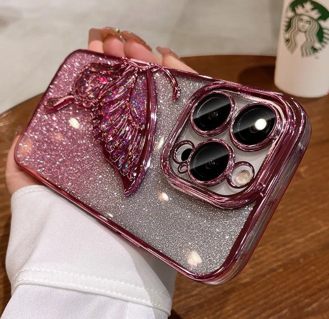 Glitter Butterfly Phone Case