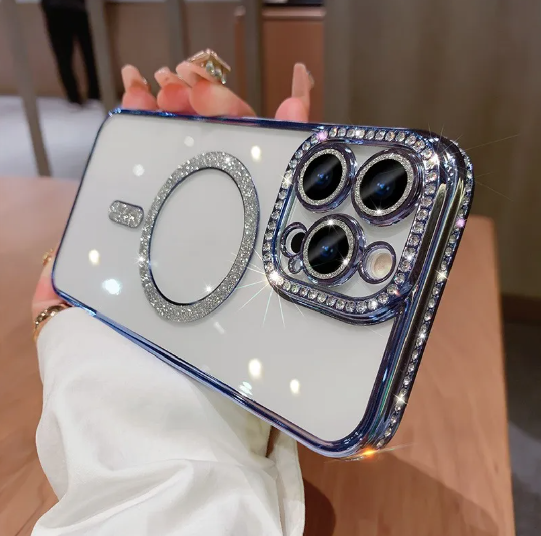 Transparent Magsafe Glitter Phone Case