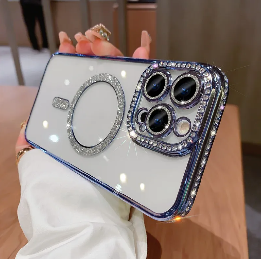 Transparent Magsafe Glitter Phone Case
