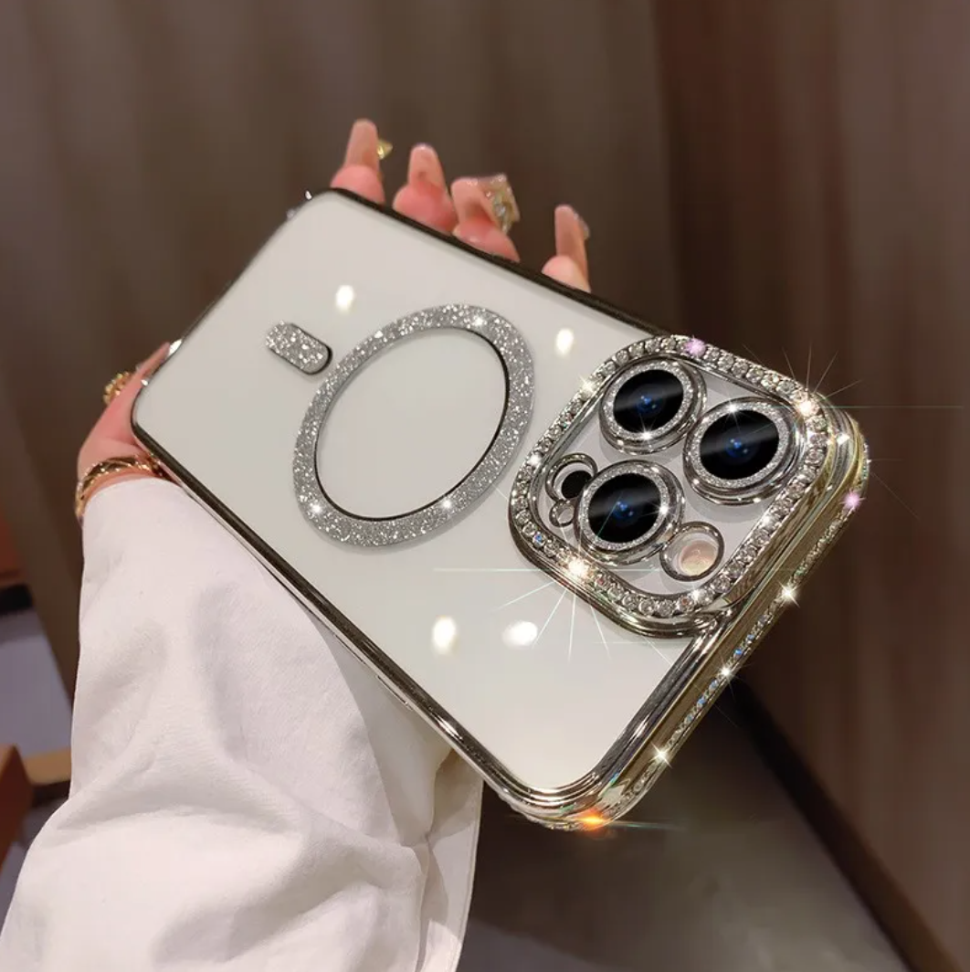 Transparent Magsafe Glitter Phone Case
