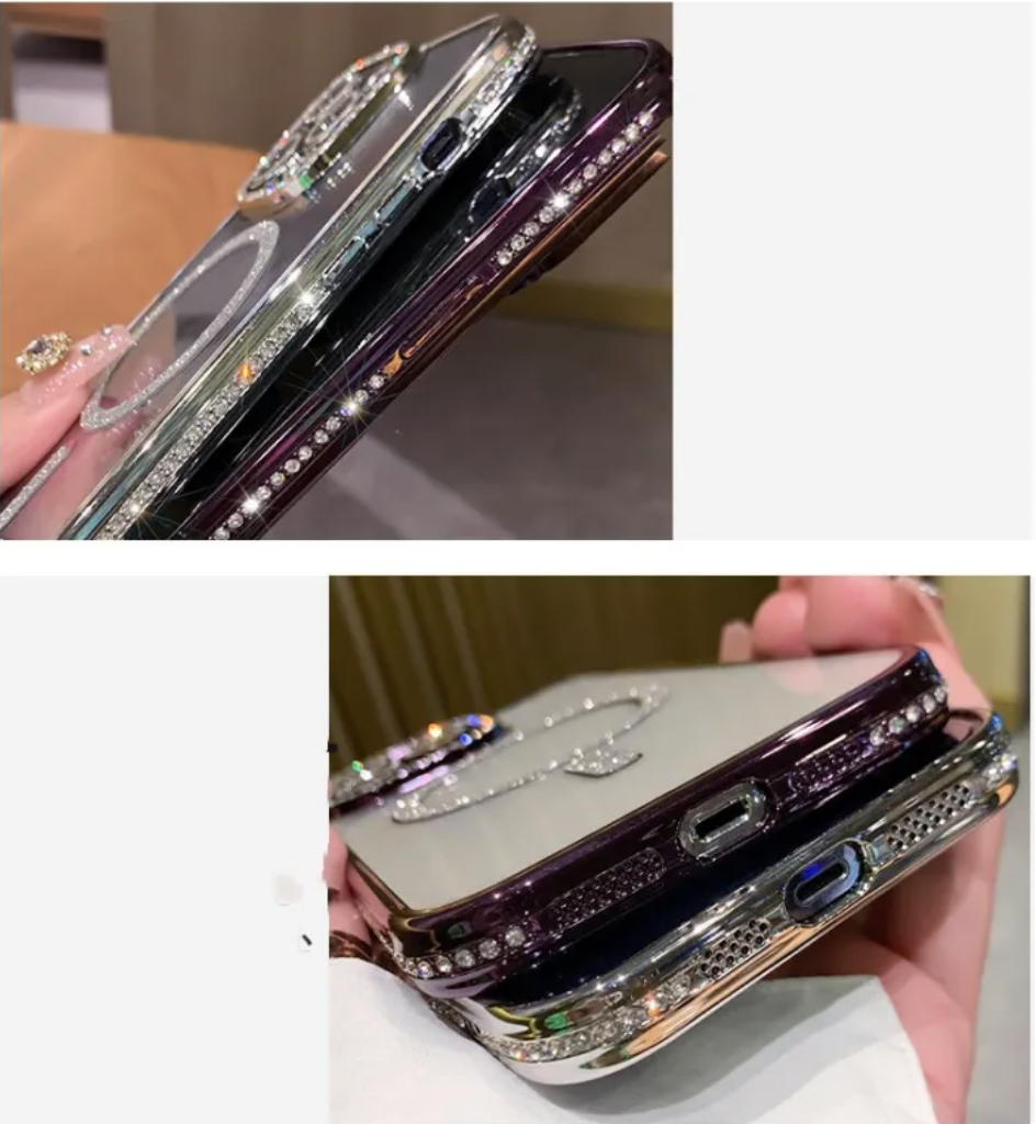 Transparent Magsafe Glitter Phone Case