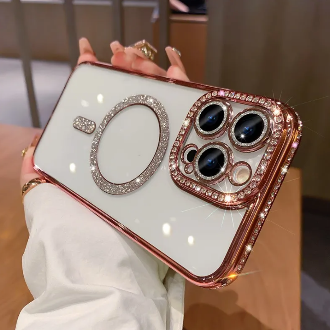 Transparent Magsafe Glitter Phone Case