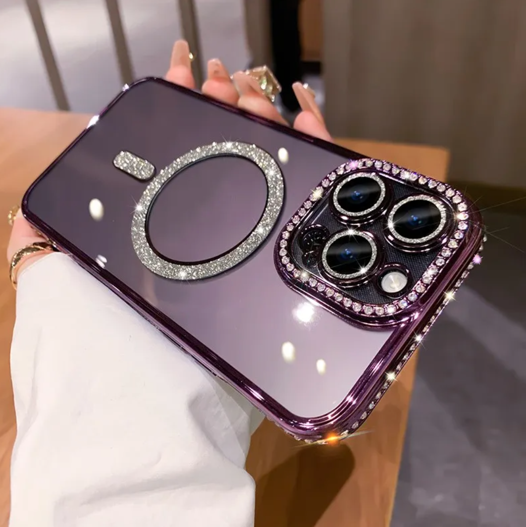 Transparent Magsafe Glitter Phone Case